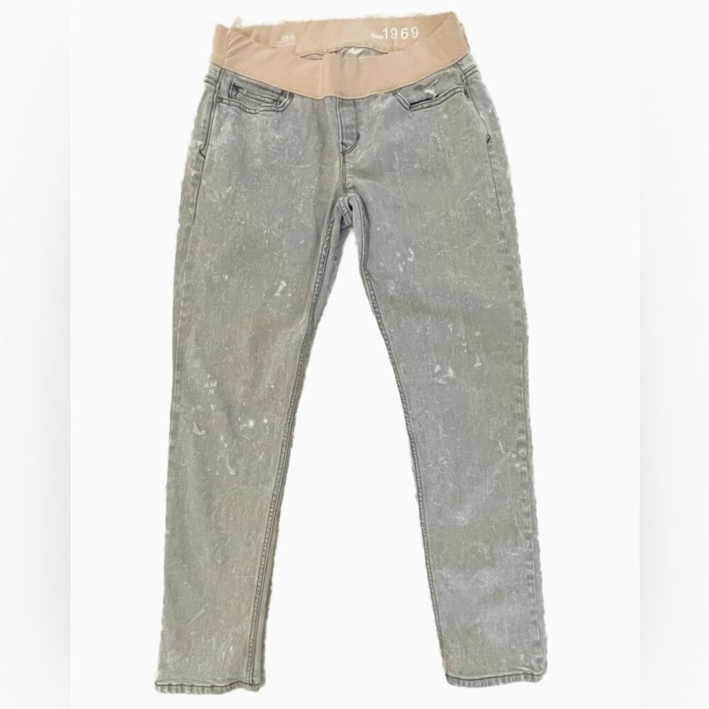 Gap Maternity Always Skinny Grey Acid Wash Jeans Size 28